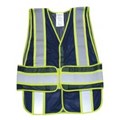 1220 Economy Blue Mesh with 2-1/2" Lime reflective tape